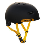 Casco Vertigo Vx Black Edition Bici Skate Rollers Monopatin Color Negro/amarillo Talle S
