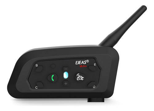 Ejeas V6pro Intercomunicador Moto Bluetooth 1200mts 6 Piloto