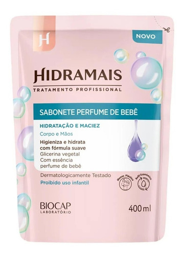 Sabonete Refil Perfume De Bebê 400ml - Higieniza E Hidrata