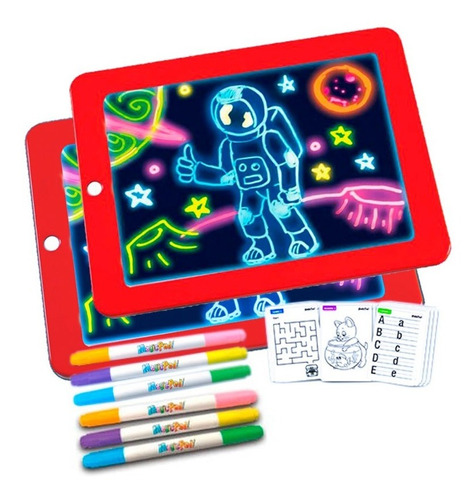 Magic Pad Rojo - Tableta De Dibujo - Oferta Por Dos Unidades