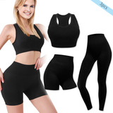 Conjunto Leggings Tops Deportivos Mujer Gym Levanta Gluteos 