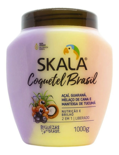 Mascara Coquetel Brasil Pelo Seco Skala Vegana  X1000g