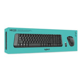 Kit Teclado E Mouse Sem Fio Logitech Mk220 Padrão Abnt2