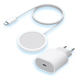 Cargador Inalámbrico Para iPhone 11 12 13 14 + Adaptador 20w