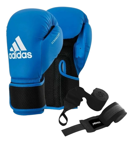 Combo Kit Boxeo Guantes + Vendas Kick Boxing Muay Thai