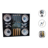 Set Sushi Porcelana 4 Personas Palillos Caja Japonés Full