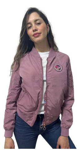 Campera Rompeviento Reversible Bomber Mujer