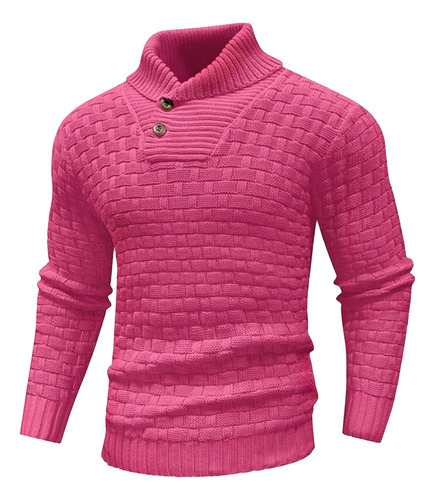 Blusa P Para Hombre, Punto De Invierno, Color Liso, Suéter S