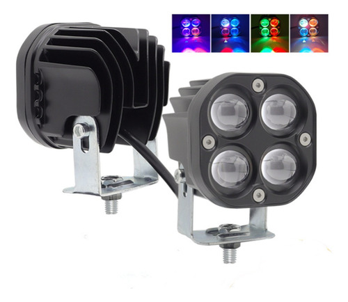 Focos Led 40w De Dos Colores Rgb/ Estroboscópico 5000 Lumens