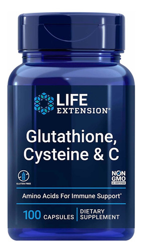 Life Extension Glutatión, Cisteína Y Vit. C, 100 Caps Sin Sabor