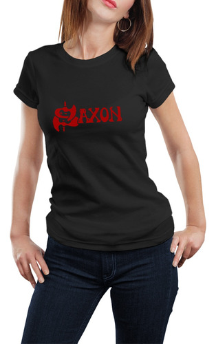 Camiseta Babylook Show Banda Saxon Turne 2023 Heavy Metal 1
