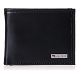 Cartera De Piel Tommy Hilfiger Con Tarjetero Negro