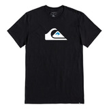 Quiksilver Camiseta Comp Logo Mt0 Para Hombre, Negro, Small 