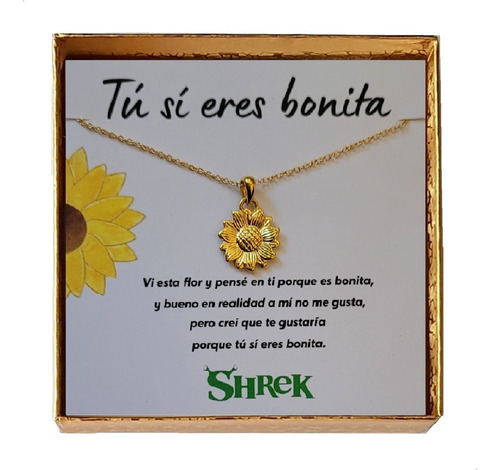 Collar Girasol Shrek * Regalo Pareja * Regalo Aniversario