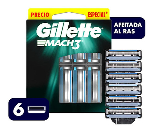 Repuestos Para Afeitar Gillette Mach3 6 Und