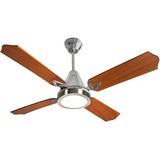 Ventilador De Techo Luz Desing Vt118 Acero Inoxidable Con 4 Palas Color  Madera De  Metal 220 v