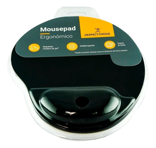 Tapete Mouse Perfect Choice Con Gel Antiderrapante Negro
