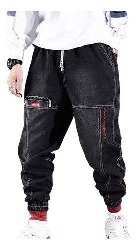 Hip Hop Hombre Jeans Elástico Harun Cargo Pantalones