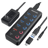 Wenter Hub Usb 3.0 Alimentado, Divisor De Concentrador Usb D