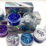 Glitter Glitta Maquillaje Artistico X 8 + Pegamento Glitter