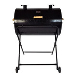 Churrasqueira Bafo Grill Inteira 100l Grelha,suporte E Rodas Cor Preta