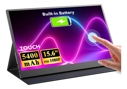 Monitor Portátil Uperfect 15.6 Tela Touch E Bateria 5400mah