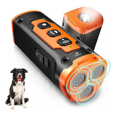 Dispositivo antiladridos ultrasónico para perro recargable GOOPEET D725 color naranja | Envío gratis