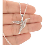 Colgante De Colibrí Nacional + Cadena De Plata