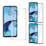 Capa Capinha + 2 Película De Vidro 3d Para Motorola Moto G14