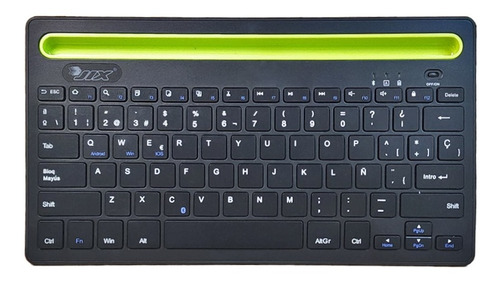 Teclado Bluetooth Recargable Con Soporte Para Tablet Celular