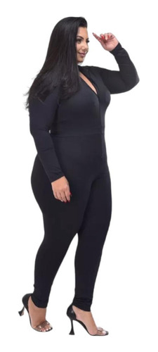 Macacão Feminino Virginia Plus Size Gringo Zíper Lançamento 