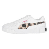 Zapatilla Puma Cali Leopard Mujer White/pink