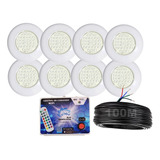 Kit Iluminação Wifi Alexa Piscina - 08 Led 20w Rgb 100m Cabo