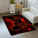 Alfombras Rojas Con Control De Videojuegos Para Dormitorio,