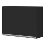 Armário Aéreo Multiuso Lux 80cm 100% Mdf 02 Portas Preto