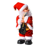 Santa Claus Guitarrista Bailador Navidad Decoración Sonido