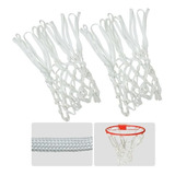 Malla X 2 Aro Baloncesto Red Nylon Basketball Blanca Basket