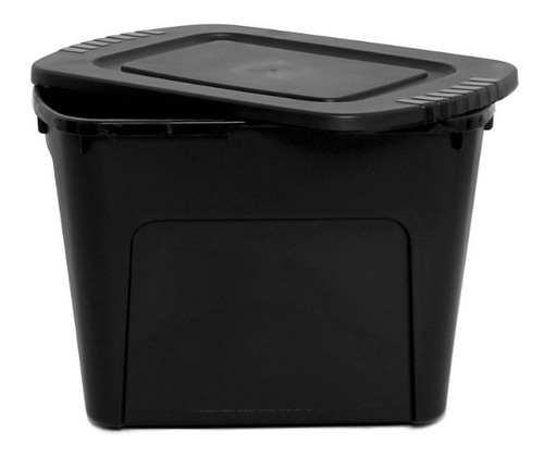 Contenedor De Plastico Eco Box 80 Lts Negro Ecobox