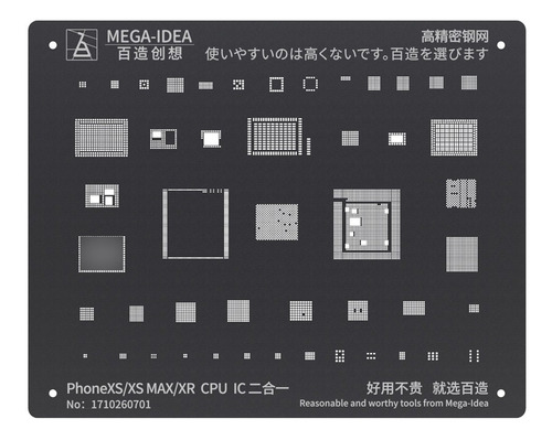 Stencil Reballing iPhone XS Max Xr Cpu Ic Mega Idea Qianli