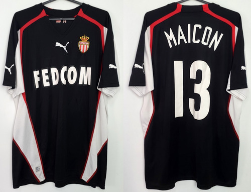 Camisa Futebol Monaco França Puma Fedcom #13 Maicon 2004