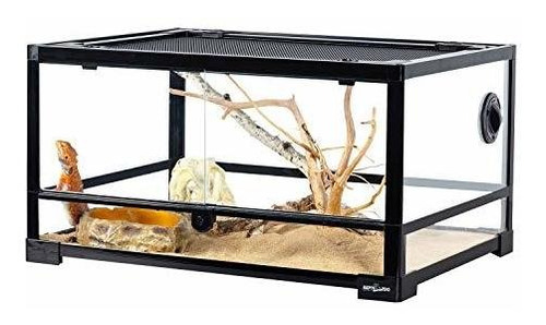 Terrario De Vidrio Completo Reptiles Tanque De Reptiles...