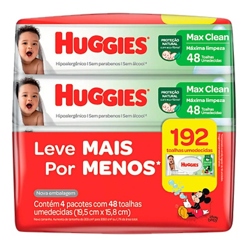 Lenço Umedecido Huggies Turma Da Mônica Leve 4 Pague 3