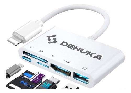 Adaptador Usb Hdmi Sd Memoria Compatible Con iPad Y iPhone