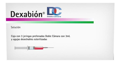 Dexabion Doble Cámara Solución Inyectable Caja Con 3 Jeringa