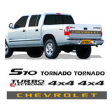 Jogo Adesivos Chevrolet S10 Tornado 4x4 Turbo 2007 Completo