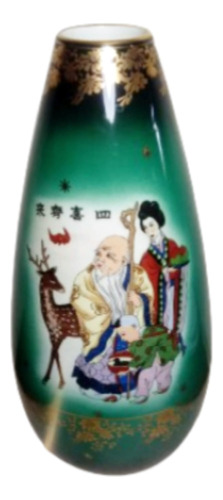 Vaso Verde Em Porcelana Japonesa