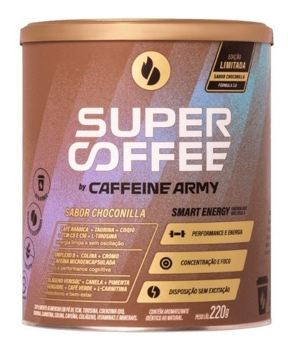Suplemento Em  Pó Caffeine Army  Supercoffee 3.0 Proteínasupercoffee 3.0 Sabor  Choconilla Em Pote De 220g