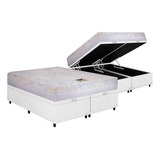 Cama Baú Queen: Colchão D33 Castor Space Vácuo+box Crc Cour