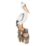 Estatua De Pelican De Pie En Postes De Resina Fundida Para I