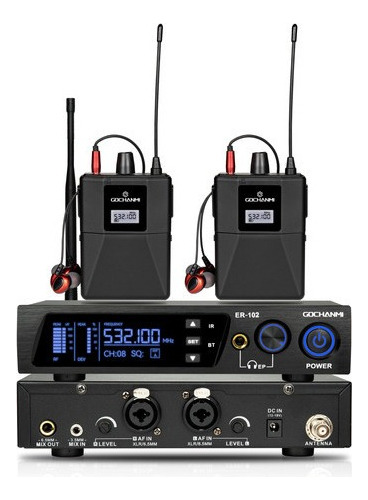 Sistema Monitores Gc Er102 1 Canal De 2 Receptores Bluetooth